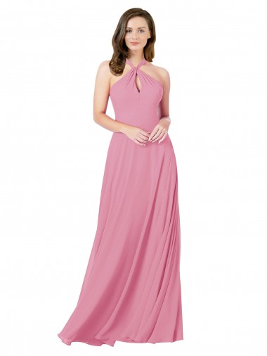 Discount Chiffon Prom Dress with Keyhole Front UK