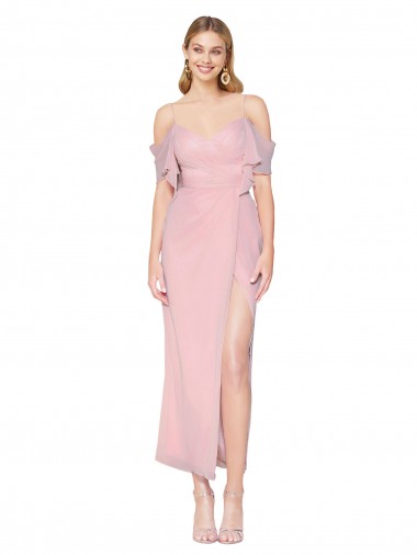 Discount Mermaid Cold Shoulder Short Knee Length Chiffon Prom Dress UK