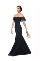 Off the Shoulder Long Lace Prom Dress with Flutter Sleeves