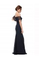 Off the Shoulder Long Lace Prom Dress with Flutter Sleeves