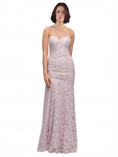 Discount Floor Length Long Mermaid Lace Prom Dress with Low Back UK