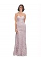 Floor Length Long Mermaid Lace Prom Dress with Low Back