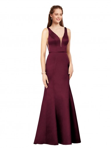 Discount Sexy Satin Prom Dress with Side Cutouts UK