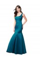 Long Sleek Satin Prom Dress with U-Back