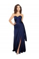 Floor Length Wrap Skirt Silky Satin Prom Dress