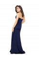 Floor Length Wrap Skirt Silky Satin Prom Dress