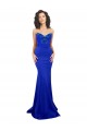 Sweetheart Flower Neckline High Neck Crepe Prom Dress