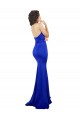 Sweetheart Flower Neckline High Neck Crepe Prom Dress