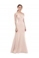 Deep V-Neck and Back Long Crepe Prom Dress