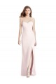 Strapless Crepe Trumpet Prom Dress with Front Slit