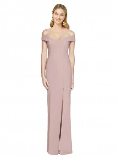 Discount Off the Shoulder Criss Cross Back Trumpet Prom Dress UK