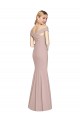 Off the Shoulder Criss Cross Back Trumpet Prom Dress