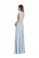 Bateau Neck Cap Sleeves Open Back Trumpet Prom Dress