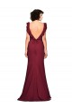 Crepe Slip Prom Dress with Ruffled Straps