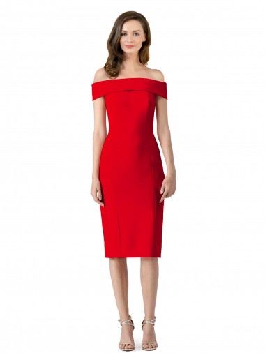 Discount Off the Shoulder Square Neck Cocktail Prom Dress / Homecoming Dress UK