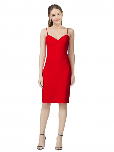 Discount Sleeveless Cocktail Length Sweetheart Neckline Crepe Prom Dress / Homecoming Dress UK