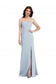 Strapless Notch Crepe Prom Dress with Front Slit