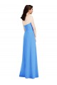 Strapless Pleated Skirt Crepe Prom Dress with Pockets