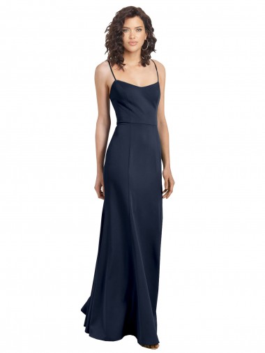 Discount Fit and Flare Scoop Neck Long Sleeveless Stretch Crepe Prom Dress UK