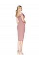 Knee Length Off the Shoulder Sweetheart Crepe Cocktail Prom Dress / Homecoming Dress