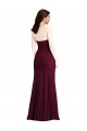 Strapless Crepe Maxi Prom Dress with Front Slit