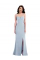 Flattering Trumpet Maxi Crepe Prom Dress with Front Slit