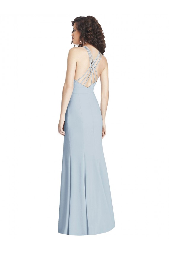 Criss Cross Open Back Trumpet Prom Dress