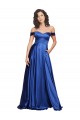 Ball Gown Off the Shoulder Sweetheart Stretch Satin Prom Dress