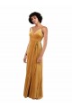 Romantic Velvet Floor Length Prom Dress with Wrap Detail