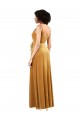 Romantic Velvet Floor Length Prom Dress with Wrap Detail